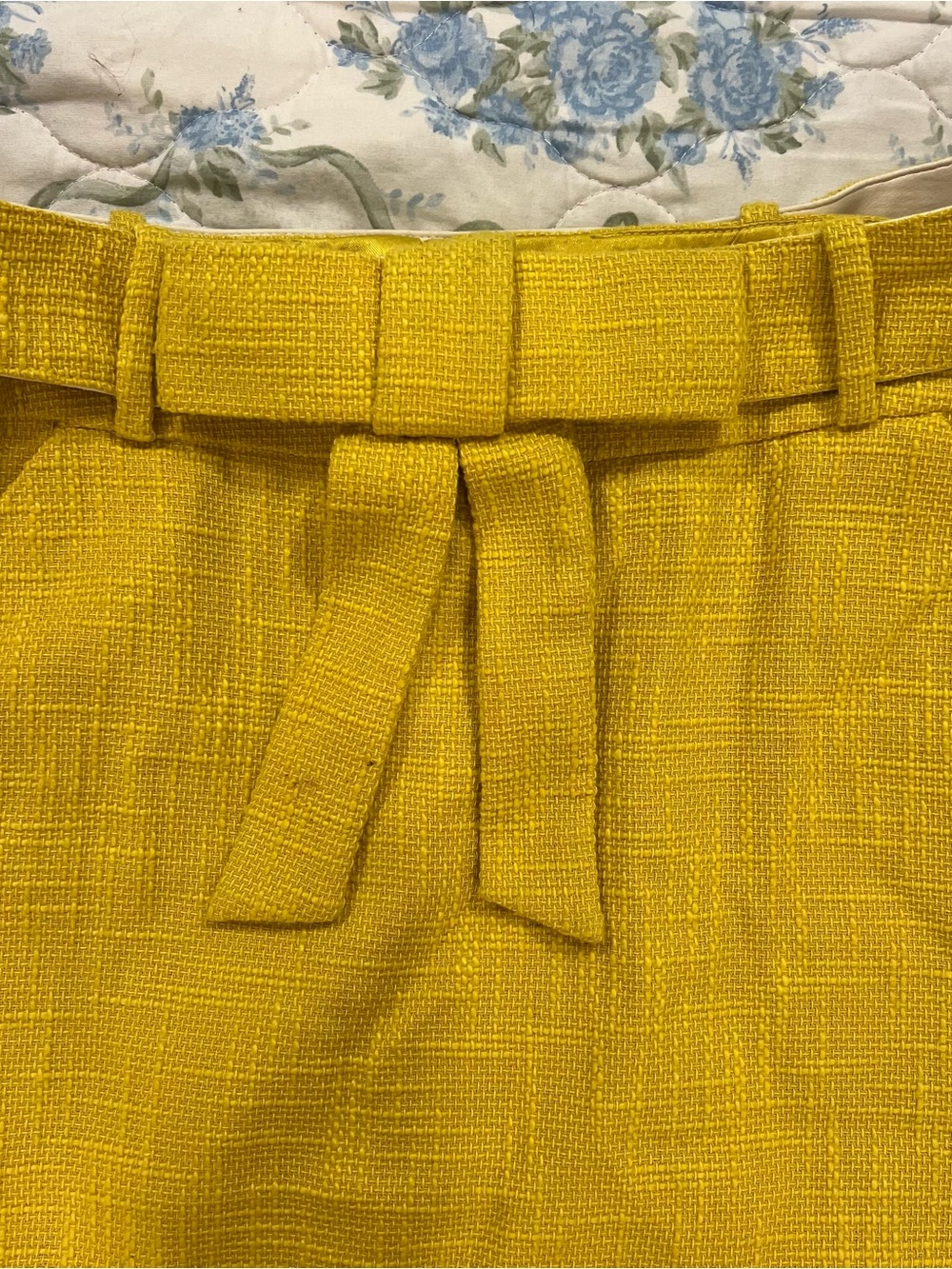 Etcetera Mustard Yellow Belted Pencil Skirt - Picture 2 of 4
